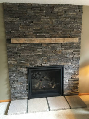 updated fireplace After