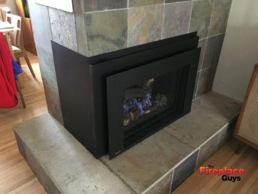 Corner Fireplace Metal Design Converted