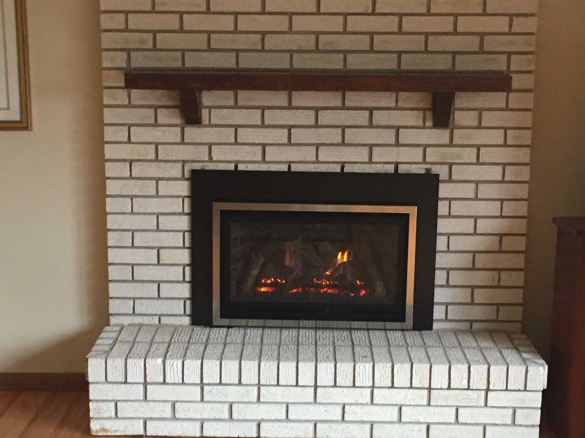 Wood Converted Fireplace Roseville MN