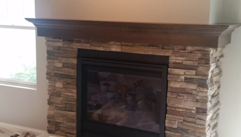 Wrap around mantel fireplace service