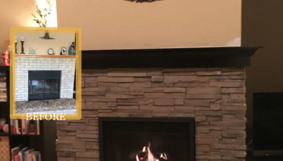 brick renewal before fireplace after