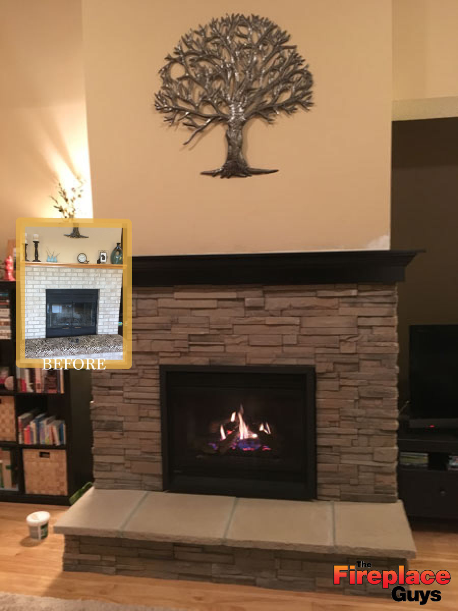 brick renewal before fireplace after